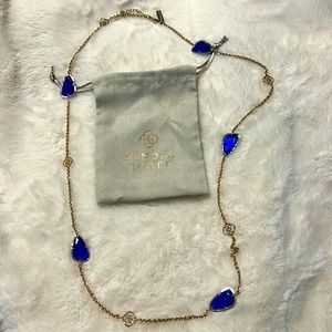 Kendra Scott Gold Necklace in Royal Blue
